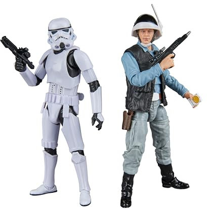 Star Wars Episode IV A New Hope The Black Series Rebel Trooper & Stormtrooper 6 Inch Action Figure Set - Factory Sealed Shop Stock Room Find