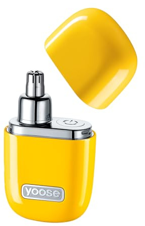 yoose Taglia Peli Naso in Lega, Indolore Taglia Peli Naso e Orecchie Impermeabile IPX7, Peli Naso Uomo con Motore Super Silenzioso da 10.000 Giri/Min e 2x Lame Antiruggine, Ricaricabile di Tipo C