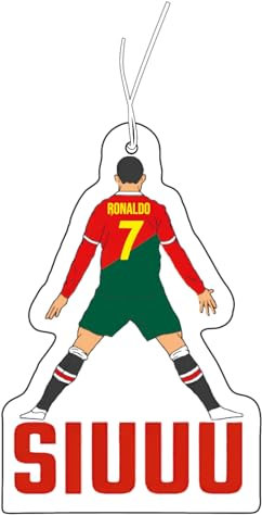 2 x albero profumato con motivo Ronaldo – SIUU, distributore di profumo auto, deodorante per auto, deodorante, ciondolo profumato auto