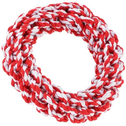 Toyvian Anillo De Limpieza De Dientes para Perros Juguete Masticable Grande De Resistencia Mordida para Interactivos Mascotas
