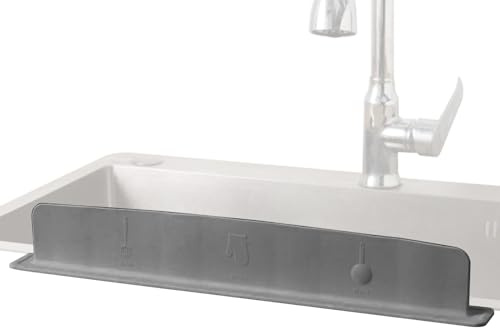 Lavello Splash Guard – Impermeabile e riutilizzabile | Piano di lavoro antiscivolo – Barriera ad acqua con forte base a per lavello della cucina, vasca da bagno, lavabo, vasca, bancone