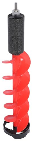 Ausla Taladro para Hielo, Barrena para Hielo de Nailon Ligero con Cabezales de Corte de Acero, 28 Pulgadas de Longitud para Entusiastas de la Pesca en