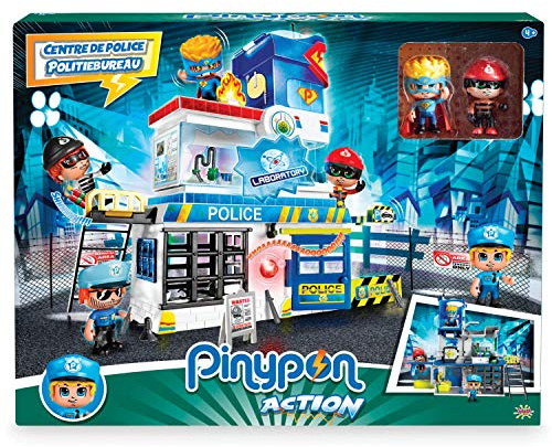 Giochi Preziosi Pinypon Action Stazione di Polizia con 2 Personaggi Mix&Match e Accessori
