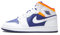 Nike Herren Air Jordan 1 Mid (Gs) Gymnastikschuh, White Laser Orange Deep Royal Blue Track Red, 38 EU