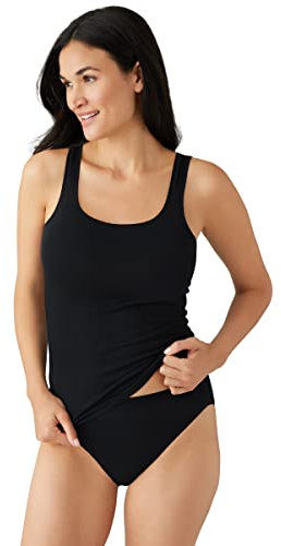 Wacoal Women's Understated Cotton Tank Top, Black, M