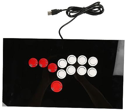 Arcade Fight Stick, Arcade Joystick Fight Stick Im Hitbox-Stil, mit USB 2.0-Anschluss, für PC, Steam, Android, Switch, für PS3 für Raspberry Pi