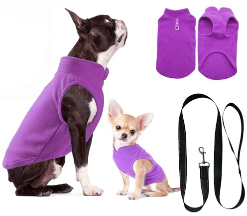 Abrigo Perro Mediano, Ropa Perro, Jersey Perro Mediano, Ropa para Perros Mediano, Chaqueta Perro, Jersey para Perros Suave y Cálido, para Perro Mediano y Pequeño(Morado,L)