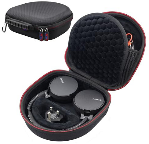Digicharge Custodia da trasporto per cuffie Sony WH-CH520 / WH-CH510 / MDR-ZX110, JBL Tune 520BT / 510BT cuffie wireless Bluetooth piatto pieghevole on-ear, custodia protettiva da viaggio