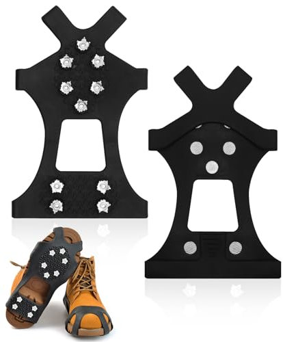 KUIRUNRX® Schuhkrallen, Schuhspikes, Schuhkrallen Für Den Winter, Schuh Spikes Grödel Steigeisen Ice Grips Klampen Eisspikes für Damen und Herren (L)