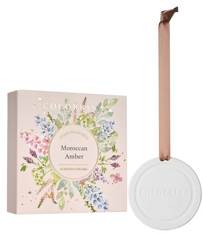 Cocorrína Autoduft - Moroccan Amber Duftsäckchen für Schränke, handgefertigte duftende Keramik Geschenke für Männer Frauen Auto Lufterfrischer Raumduft
