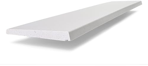 Vierteaguas para ventana de Hormigón Polímero marca Sintextone, Modelo Plano, Blanco Ral 9003, Repisa ventana, Alféizar ventana. (160x20 cm, blanco)