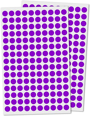 3000 Pezzi, 10mm Bollini Adesivi Etichette Adesive - Viola