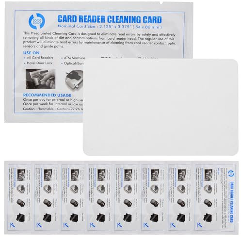 HOODANCOS 10St Reinigungskarte für Kartenautomaten Allzweckreiniger für Kreditkartenleser Reinigungszubehör sauber Terminal Chipkarte Bankkartenautomat Waschmittel PVC Weiß