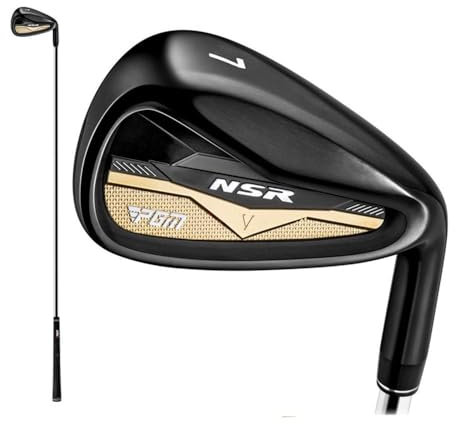 Golfklubba herr #7 enkelklubb, storlek 7 golfjärn hög tolerans låg tyngdpunkt, med 52 g R/S kol eller 950 stålskaft (med stålskaft)