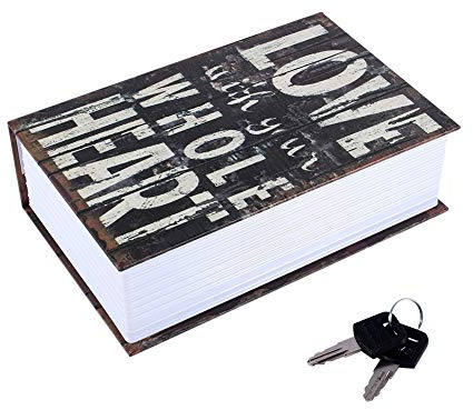 Cassaforte per Libri con Dizionario con 2 chiavi: Armadietto Portatile per Gioielli da Viaggio (#1)