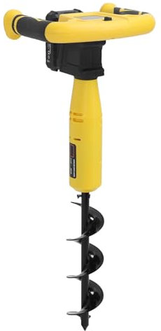 Trivella Elettrica, Motore Brushless da 320 Giri/min con Protezione da Sovraccarico, Scavatrice per Buche a Batteria Ricaricabile per Piantagione, Diserbo e Aerazione, (Spina