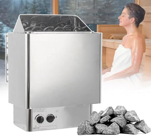 Poêle De Chauffage De Sauna électrique En Acier Inoxydable,Boîte De Sauna Pour Bain Humide Et Sec 220v équipement De Salle De Sauna Pour La Maison Hôtel Spa Douche Hammam,6KW