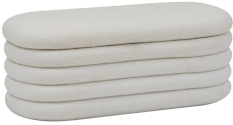 Atmosphera - Banc Coffre Giulia Blanc 110x46cm
