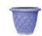 33cm 13inch Round Garden Plant Pot – Outdoor Decorative Planter – Weatherproof Plastic Woven Flower Pot with Drainage Holes – Indoor Outdoor Pot for Gardens, Balconies & Windowsills (Blue, Pack 1)