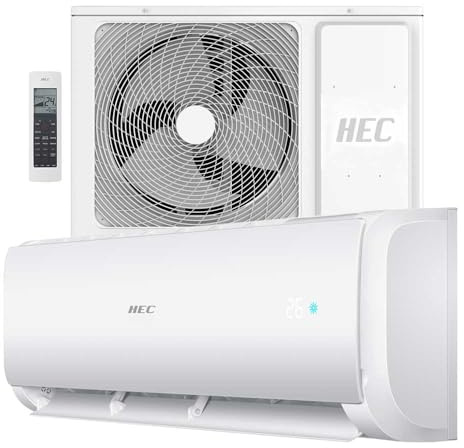 HEC - Aire Acondicionado Split Mural A++/A+ - Wifi - Aire Inteligente - Ventilador 5 Velocidades - Sistema Dry - Bomba de Calor -R32 - (2.6KW - 2236 Fg)