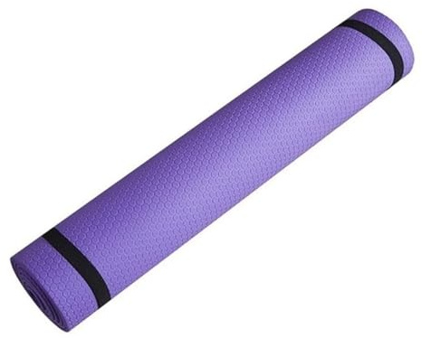 Esterilla Yoga 1X estera de Yoga antideslizante deportes Fitness 3MM-6MM espesor EVA Comfort espuma yoga mate for ejercicios(Purple)
