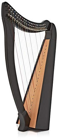 22 String Harp with Levers by Gear4music, Black