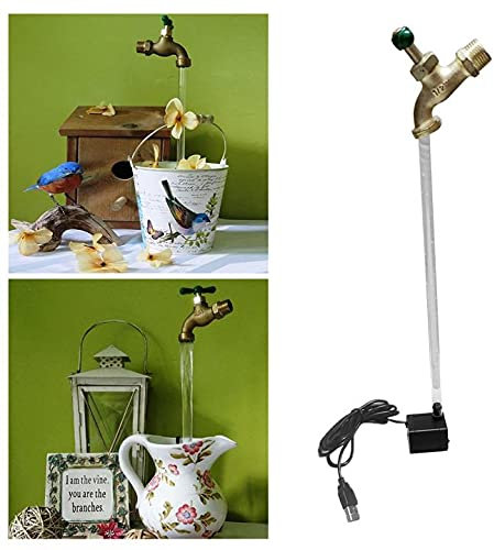 AYNEFY Bec Invisible Coulant Arrosoir Fontaine Yard Art Décoration Flottant Robinet Fontaine Magique Suspendu Robinet Ornements De Bureau pour La Maison Jardin Cour Décor (Un Noir)
