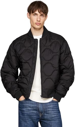 Tommy Hilfiger Veste Matelassée Homme Onion Quilted Bomber Mi-Saison, Noir (Black), M