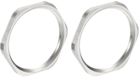 QUARKZMAN 2Pezzi Dado Esagonale per Raccordo a Tubo in Ottone, Dado Esagonale in Ottone Filettatura Femmina NPT1-1/4, Ottone Nichelato per Idraulica, Idropulitrice e Pulitore Sottoscocca