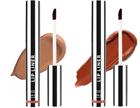 Lip Liner Peel Off Tatuering, Peel Off Stain, Längsvarig Stain, berikad med hyaluronsyra och E-vitamin, för alla hudtyper (naturfärg 01 + vinröd)