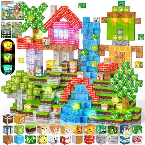 Construction Magnetique Enfant 100 pièces 2CM Magnetic Blocks 3+ Jeux Aimants, Bloc de Cube Magnétique de pour Garçon et Fille, Jouet Créatif Montessori pour Enfants 3 4 5 6 7 8 9 10 11 12 Ans Jeu