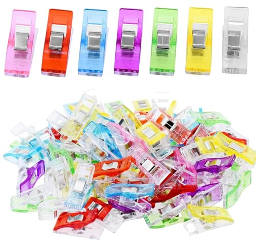 40 PCS Sewing Clips,Sewing Clips for Fabric,Plastic Clips for Sewing,Dressmaking Crafting,Hanging Objects (8 colors)