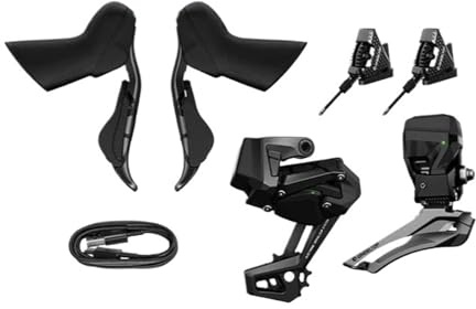 XFYESL Fahrrad Kassette Zahnkranz Kassette EDS TX Kabellose elektronische Schaltgruppe Carbonfaser-Felgenbremse 7-14-Gang Leichtes Rennrad-Schaltsystem(TX-RA7100-GS)