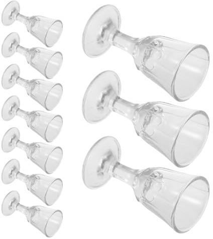 jojofuny Copa de Licor de Cristal 10 Ml Set 10 Piezas Vasos Pequeños para Whisky y Vino Copas de Bar Transparentes para Uso Doméstico y Fiestas
