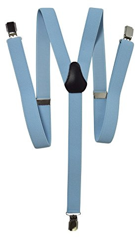 Olata Tirantes Unisex en Y, Finos, 25 mm | Tirantes en Y de 25 mm ajustables con clips resistentes y cruce de piel; sujeción segura para el trabajo o ropa formal.