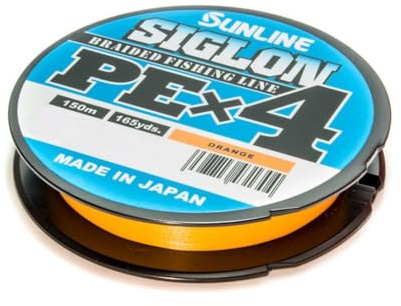 Sunline Siglon PE X4 Orange 150m geflochtene Schnur, Durchmesser/Tragkraft:0.132mm / 4.5kg