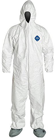 DuPont Tyvek 500 Xpert | Vêtements de protection chimique avec capuche, catégorie III, types 5-B et 6-B | Robuste mais léger | Blanc | Taille XXL, blanc