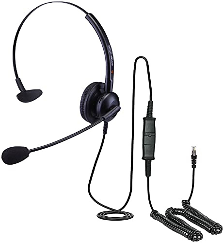 eartec Office - Cuffie auricolari per telefono IP Ericsson-LG Ipecs LIP-9040, 9040C, 9030, 9020, 9010, 9008, 9008G e 9002 - QD002 (P) + EAR308