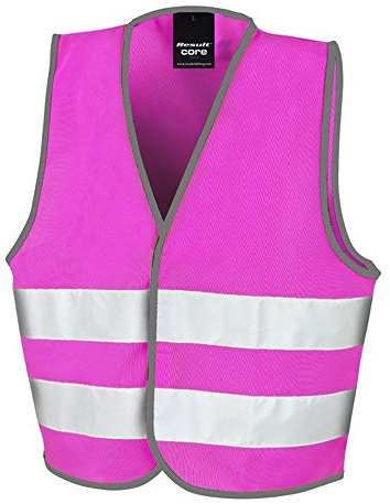 Elefantasie Kinder Warnweste mit Namen oder Text personalisiert pink Größe ca. 4-6 Jahre