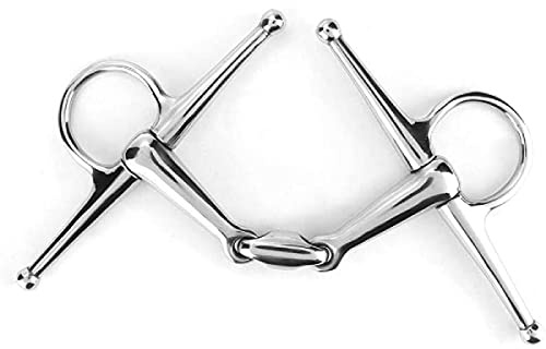 tooloflife Armature à trois sections en acier inoxydable de 127 mm, Mors à joues entièrement rotatif, Mors d'équitation, Hauteur de la tige des deux côtés : 180 mm