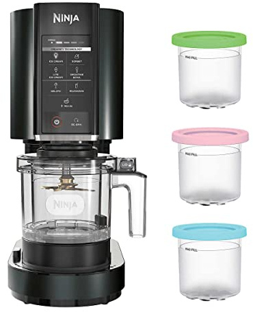 Ninja CN301CO CREAMi Ice Cream Maker, for Gelato, Mix-ins, Milkshakes, Sorbet, Smoothie Bowls & More, 7 One-Touch Programs,