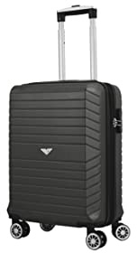 VIDA since 1995 VR629, Svart, S - Small - 34-45L - 55x39x22cm - 2,8kg), Styv resväska med 8 rullgardiner