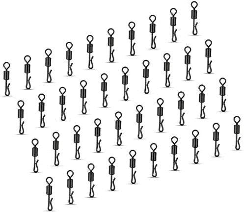 NEU AMZfishing® 20x Quick Change Swivel | Schnellwechsel Wirbel | Karpfen Wirbel | Karpfenwirbel | Carp Swivels | Carp Swivel | Angeln Wirbel | Angelwirbel (20, e: #12)