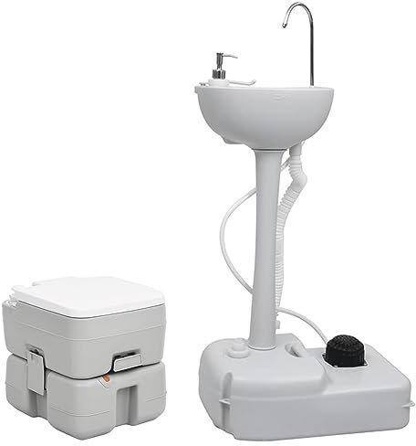 CIADAZ Tragbare Campingtoilette mit Waschbecken, Camping Toiletten, Urinflaschen Für Männer, Camping WC, Mobile Toilette, Urinella Für Frauen3186666