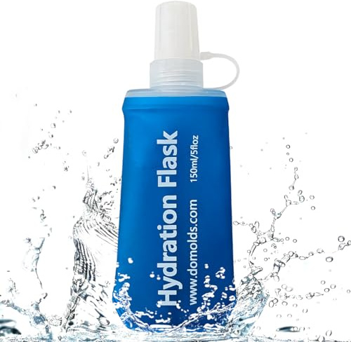 TXSN 150ML Soft Flask, Running Water Bottle Foldable TPU Hydration Flask for Running Hydration Pack Cycling Hiking Marathon