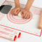 Silicone Pastry Baking Mat Non-Stick Baking Mat with Measurement,Large Silicone Baking Mats Sheet,Non-Slip Silicon Dough kneading Mat,for Pie/Cake/Pizza Mats (Red, 50×40cm)