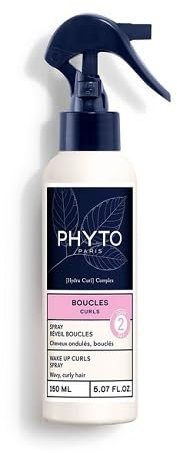 Phyto - Boucles - Spray Réveil Boucles Jour 2 - Cheveux Ondulés à Bouclés 2A à 3A - Redéfinit Entre 2 Shampooings - 9x Plus Efficace Que l’Eau - Sans Alourdir - Boucles Redynamisées