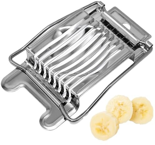 Trancheuse À Œufs – Hachoir À Tomates Polyvalent En Acier Inoxydable, Coupe-viande Pour Déjeuner | Gadget De Cuisine Sans Effort Pour Épicerie Fine, Café, Restaurant Et Usage Domestique, Tranchage