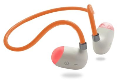 EJEAS Auriculares Deportivos X3 de conducción aérea, inalámbricos Bluetooth 5.3 de oído Abierto, con luz Nocturna, Ideales para Correr de Noche, Ciclismo y Deportes (Naranja)