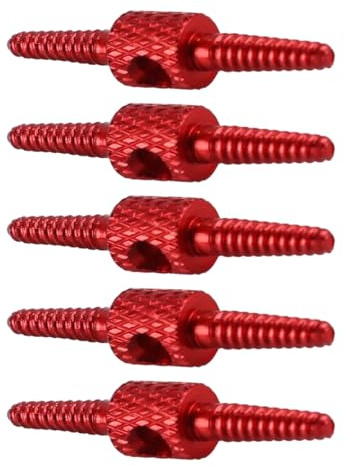 Gorise - Juego de 5 herramientas de enrutamiento de cables internos para bicicleta, conector de manguera de freno roscado para cuadro de bicicleta, guía de cambio de velocidad, color rojo
